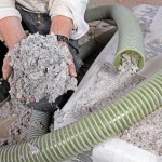 installing dry cellulose fiber blown-in insulation